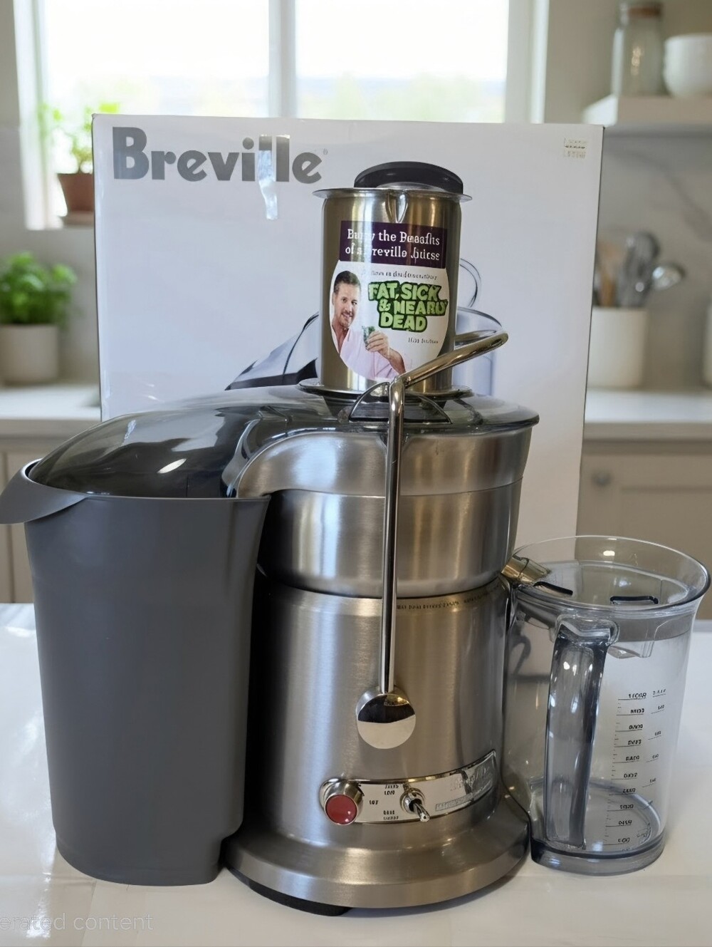 Breville Juice Fountain Elite 800JEXL 1000W Stainless Steel 2-Speed Juicer. NOB